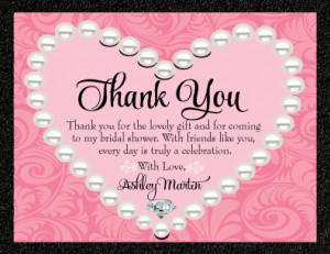 HOME > Pink Diamonds & Pearls Thank You Card