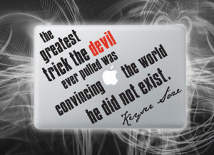 Keyser Soze vinyl decal Devil quote sticker for macbook