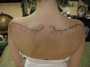 meaningful quote tattoosTattoo Quotes Upper Back Tattoo Quotes Ideas ...