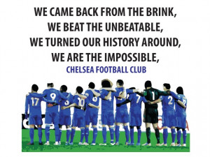 Chelsea FC We Are The Impossible Quote Wall Sticker