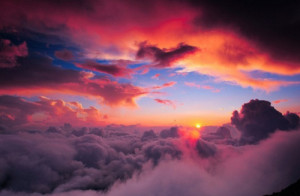 Colorful Clouds In The Sunset