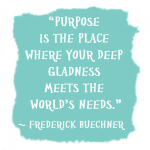 ... = real purpose. True in life…true in work…even true in blogging