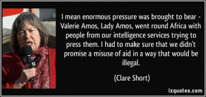 More Clare Short Quotes