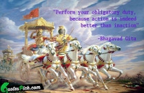 Perform Your Obligatory Duty Quote by Bhagavad Gita