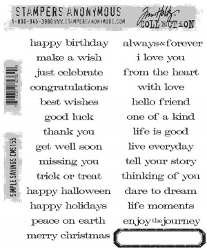 ... - Tim Holtz - Cling Mounted Rubber Stamp Set - Simple Sayings