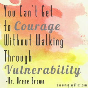 Courage and Vulnerability - Brene Brown Quote & Blog Post