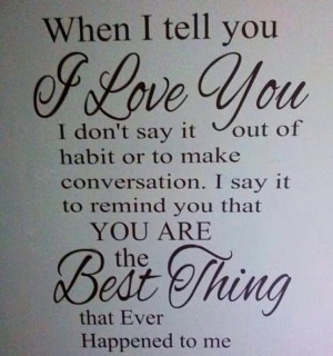 ... people love is that you don t want to loose them in any phase of life