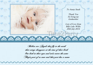Personalised Christening Photo Poem Thank You Gift Godfather Godmother ...