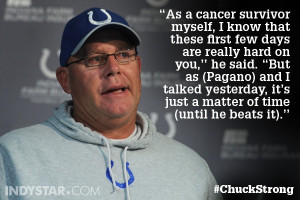 during an Indianapolis Colts announcement that head coach Chuck Pagano ...