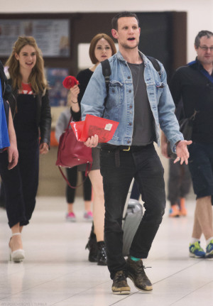 Matt, Lily & Kaz at Adelaide Airport - 16th May 2015