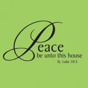 WALL DECAL SCRIPTURE Peace Be Unto This House Scripture Wall Quote
