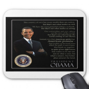 President Obama Quote Mouse Pads