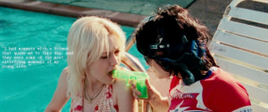 Joan Jett and Cherie Currie in The Runaways Movie Joan and Cherie