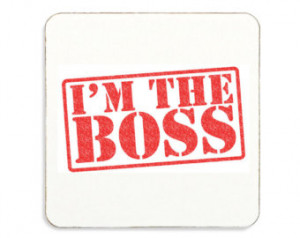The Boss Coaster Cork Backe d Office Novelty Quote Funny Gift ...