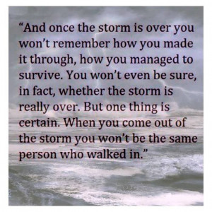 stronger person...I didn't make it through it alone, I made it through ...