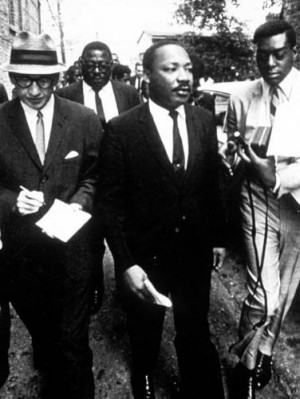 ... , interviews the Rev. Martin Luther King Jr. in the late 1960s. (Cre