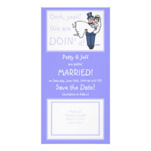 Cute Funny Offbeat Save-The-Date Photo Card