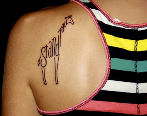 Funny and Cute Tattoo Design on Back Shoulder