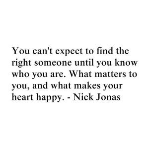 Nick Jonas Quote liked on Polyvore