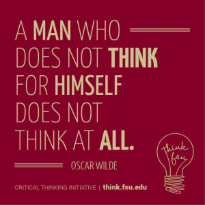 Oscar Wilde wants you to think about this one!