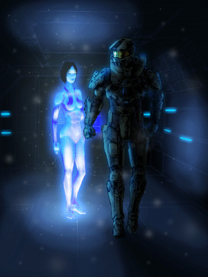 Halo - Master Chief and Cortana by thorup