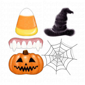 Halloween Clipart Scrapbook Pack Digital by PrinterPeeps on Etsy, $2 ...