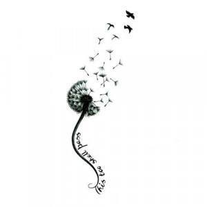 dandelion tattoo - just replace the birds through music ... | tattoos