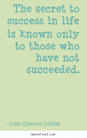 John Churton Collins Success Quote Poster Prints