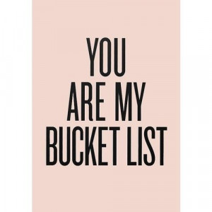 you are my bucket list