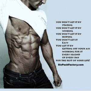 Pack Abs Motivational Quote: