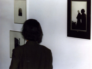 Toru Takemitsu next to a 1969 picture of himself in traditional ...