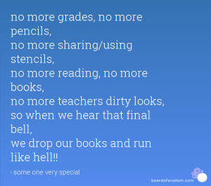 we drop our books and run like hell!!