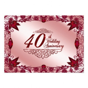 40th Wedding Anniversary Invitation