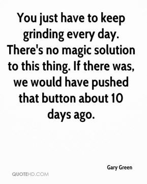 You just have to keep grinding every day. There's no magic solution to ...