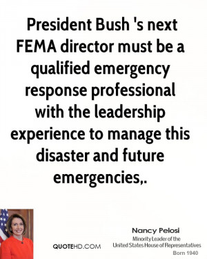 President Bush 's next FEMA director must be a qualified emergency ...