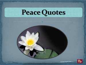 offers a variety of quotes about peace and justice. Phrases ...