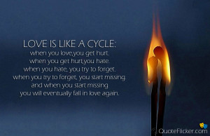 Try Again Quotes Love Love is like a cycle.