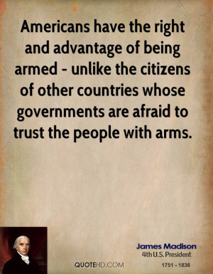 Americans have the right and advantage of being armed - unlike the ...
