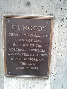 ... on Court Street in Boston where Dwight Moody was converted in 1855