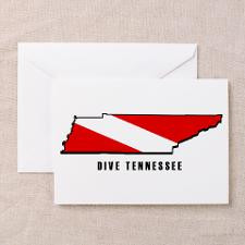 Tennessee State Dive Flag Greeting Cards (Package for