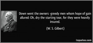 Down went the owners -greedy men whom hope of gain allured: Oh, dry ...