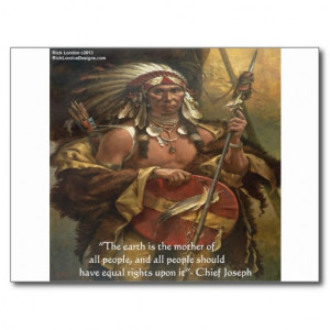 Chief Joseph & Nature Quote Gifts Tees & Cards Postcard