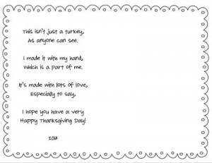 FREE turkey handprint placemat template - so cute!: Thanksgiving Poems ...