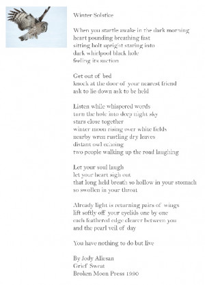 Winter Solstice poem - beautiful!!