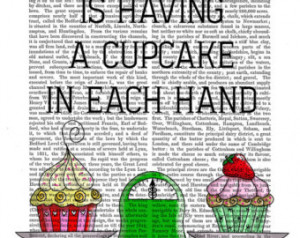 Balanced Diet Cupcake Print Origi nal Illustration Giclee Print ...