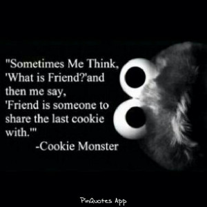 Awe! Sweet cookie monster.