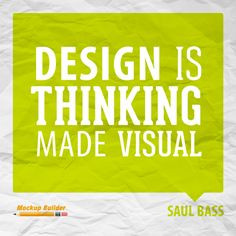 Design is thinking made visual #design #quotes #designquotes More
