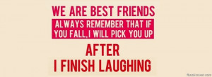 Download Quote facebook cover, 'Best friends facebook photo cover'.