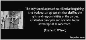 to collective bargaining is to work out an agreement that clarifies ...