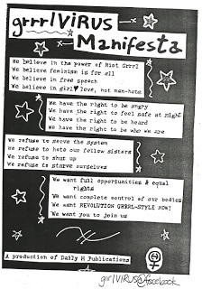 few examples of Riot Grrrl art, zines and Kathleen hanna from Bikini ...